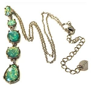 ICING Necklace Druze Drop Pendant Jewelry